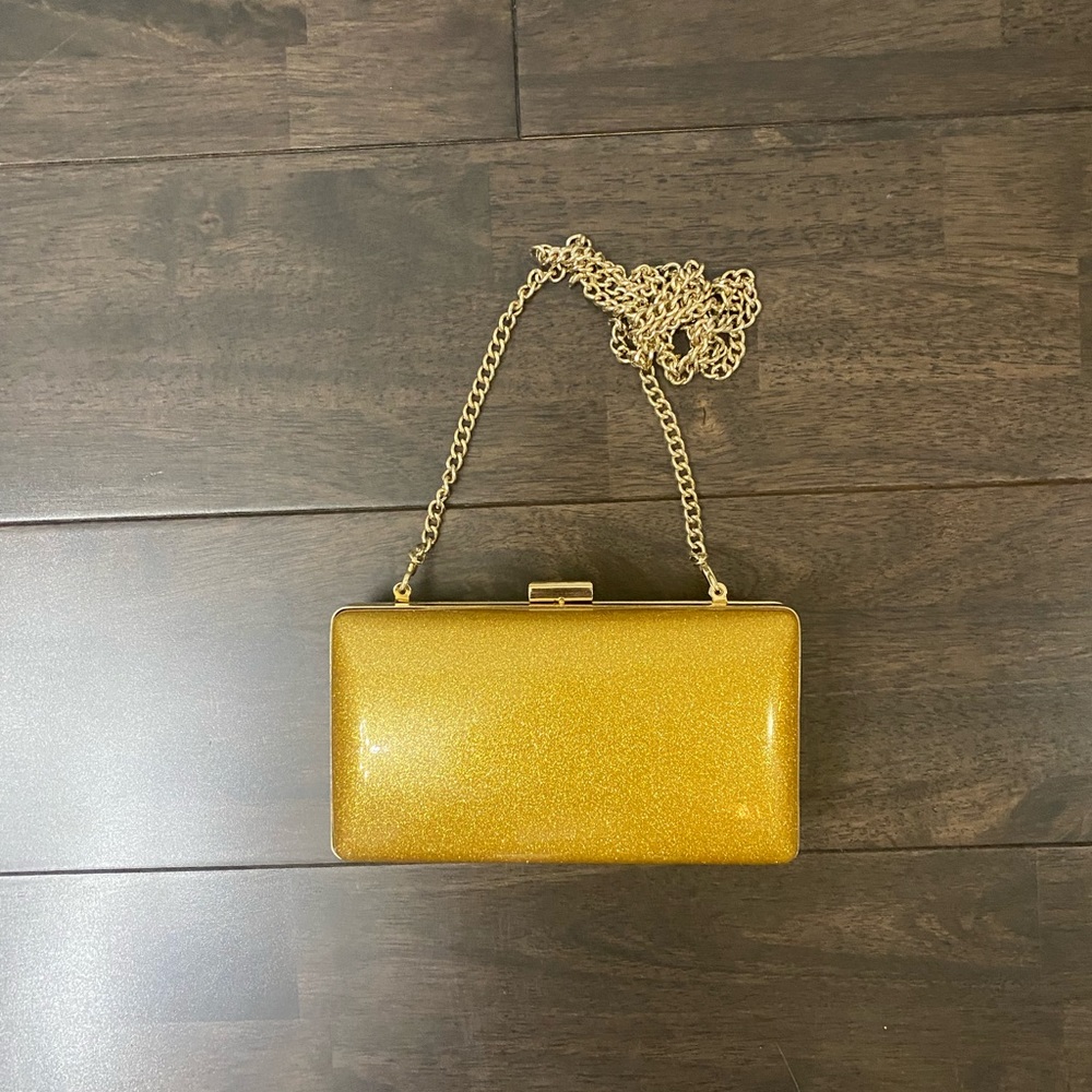 Gold Night Clutch with Chain